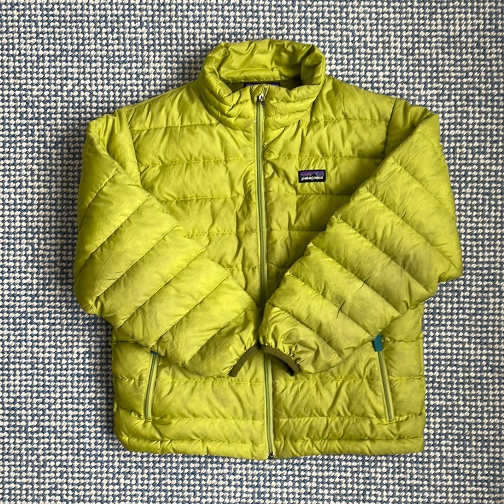 Patagonia Lime Green Puffer Jacket - Kids